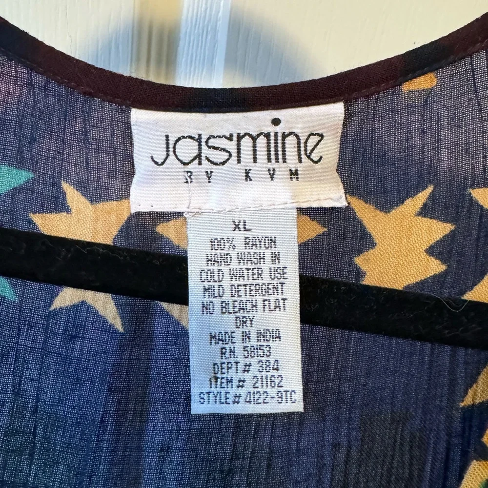 Vintage Jasmine by KVM 90’s Boho Grunge Southwestern Button Up Maxi Dress XL - Picture 9 of 9